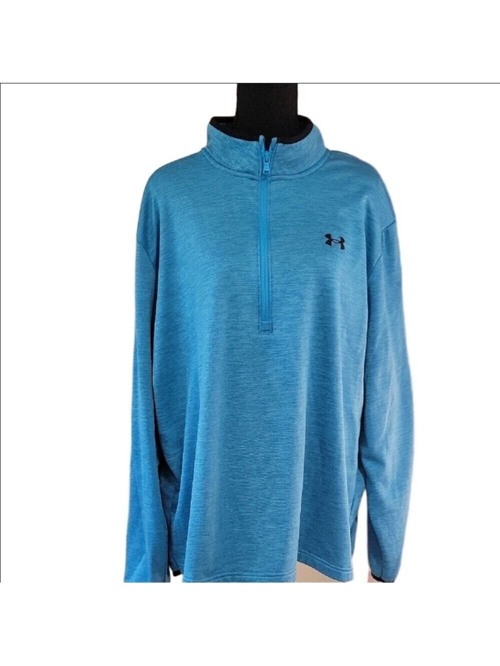 Under Armour Mens 1/2 Zip-Up Sweater in Turquoise Blue Size 2XL EUC